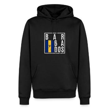 Barbados - Männer Premium Bio Hoodie - Schwarz - Vorne - Nico (187cm)