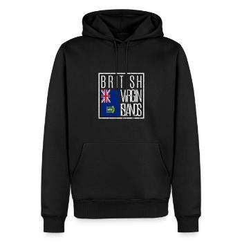 Îles Vierges britanniques - Sweat à capuche Premium bio Homme - noir - Devant - Nico (187cm)