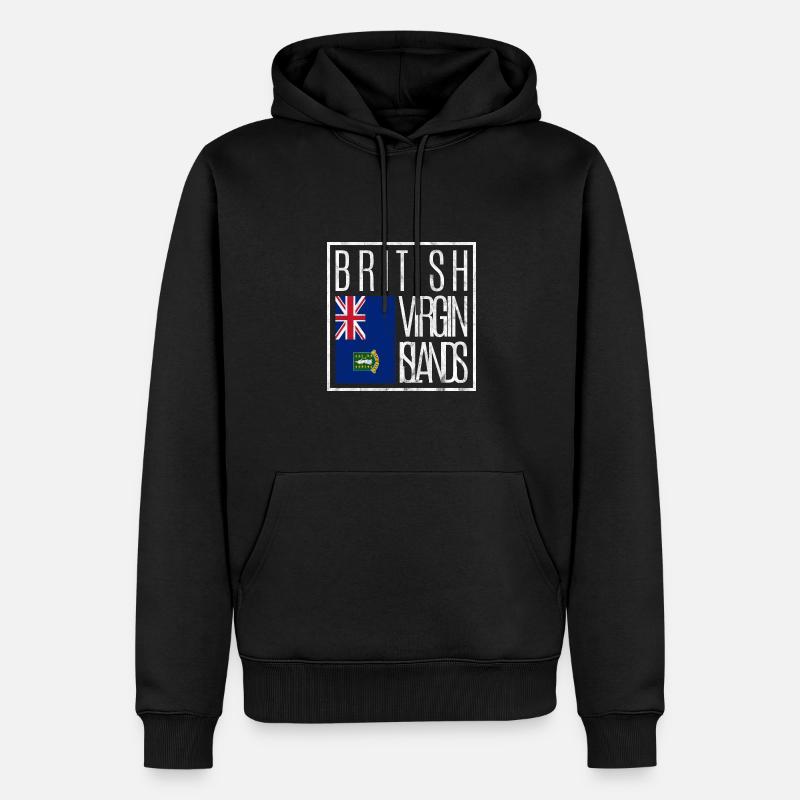 Îles Vierges britanniques - Sweat à capuche Premium bio Homme - noir