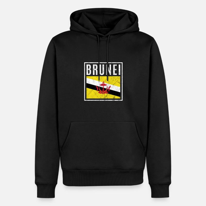 Brunei - Sweat à capuche Premium bio Homme - noir