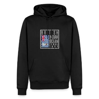 Territoire britannique de l’océan Indien - Sweat à capuche Premium bio Homme - noir - Devant - Nico (187cm)