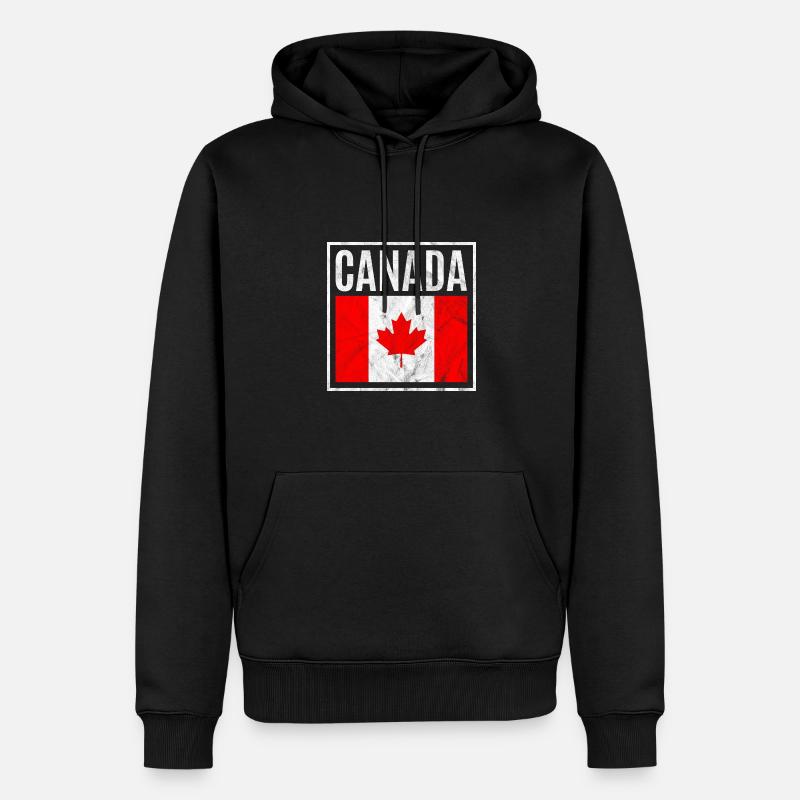 Kanada - Männer Premium Bio Hoodie - Schwarz