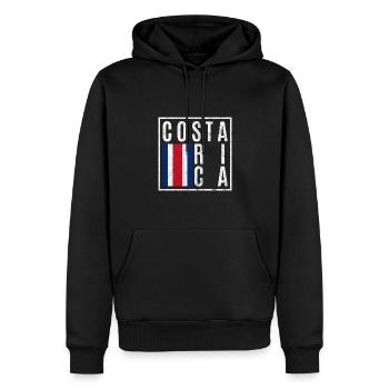 Costa Rica - Männer Premium Bio Hoodie - Schwarz - Vorne - Nico (187cm)