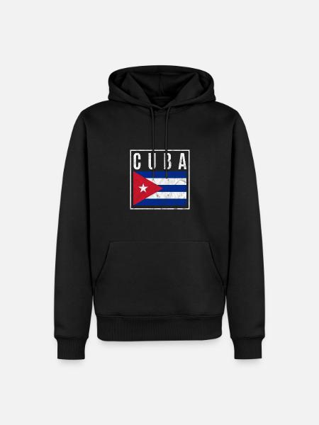 Cuba - Sweat à capuche Premium bio Homme - noir