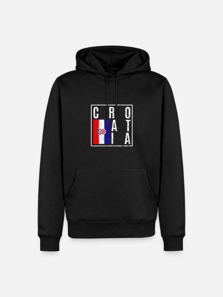 Croatia - Men’s Premium Organic Hoodie - black