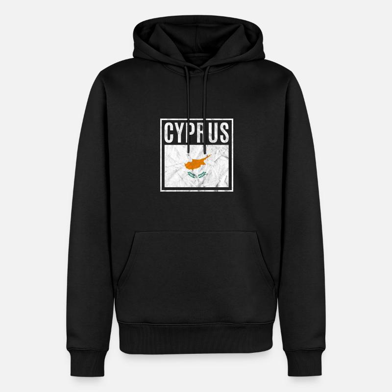 Chypre - Sweat à capuche Premium bio Homme - noir