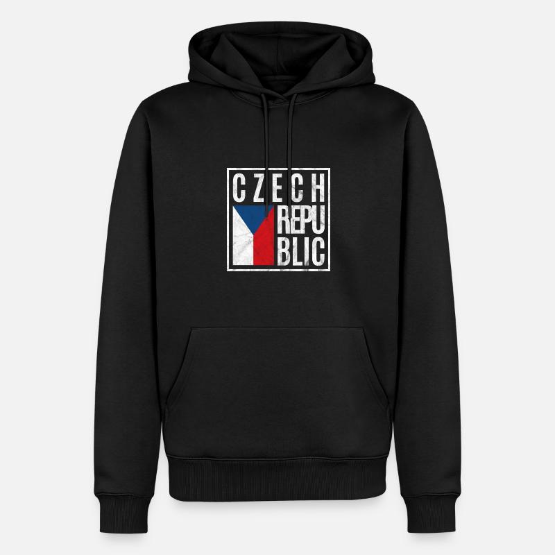 République tchèque - Sweat à capuche Premium bio Homme - noir