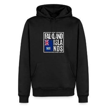 Falklandinseln - Männer Premium Bio Hoodie - Schwarz - Vorne - Nico (187cm)