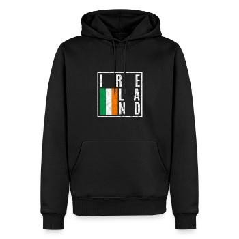 Irlande - Sweat à capuche Premium bio Homme - noir - Devant - Nico (187cm)