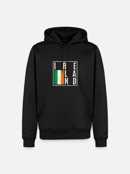 Ireland - Men’s Premium Organic Hoodie - black