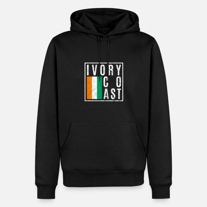 Elfenbeinküste - Männer Premium Bio Hoodie - Schwarz