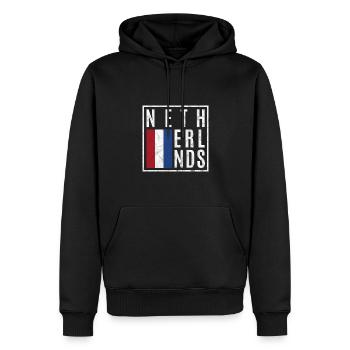 Niederlande - Männer Premium Bio Hoodie - Schwarz - Vorne - Nico (187cm)