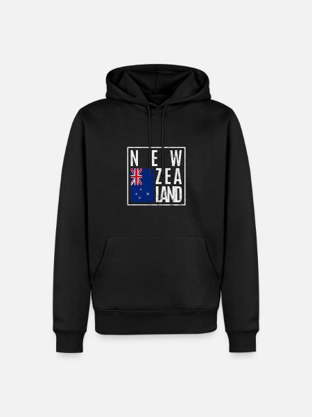 Neuseeland - Männer Premium Bio Hoodie - Schwarz