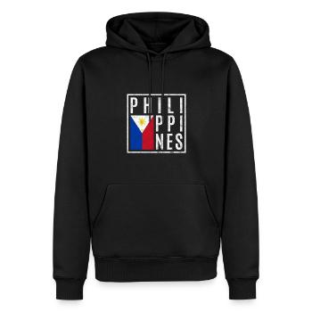 Philippines - Sweat à capuche Premium bio Homme - noir - Devant - Nico (187cm)