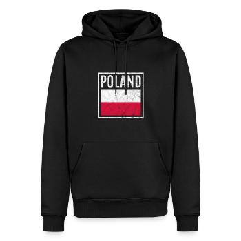 Polen - Männer Premium Bio Hoodie - Schwarz - Vorne - Nico (187cm)