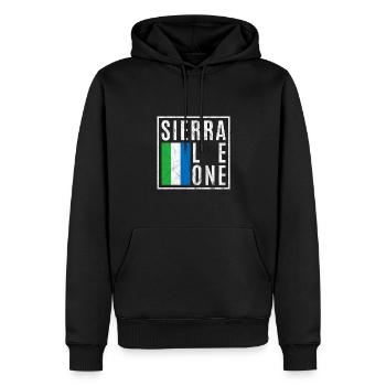 Sierra Leone - Männer Premium Bio Hoodie - Schwarz - Vorne - Nico (187cm)
