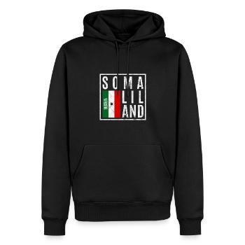Somaliland - Sweat à capuche Premium bio Homme - noir - Devant - Nico (187cm)