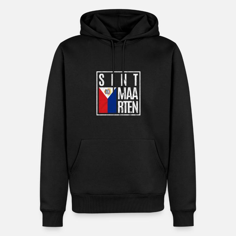Sint Maarten - Männer Premium Bio Hoodie - Schwarz