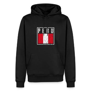 Peru - Men’s Premium Organic Hoodie - black - Front - Nico (187cm)