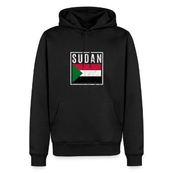 Soudan - Sweat à capuche Premium bio Homme - noir - Devant - Nico (187cm)