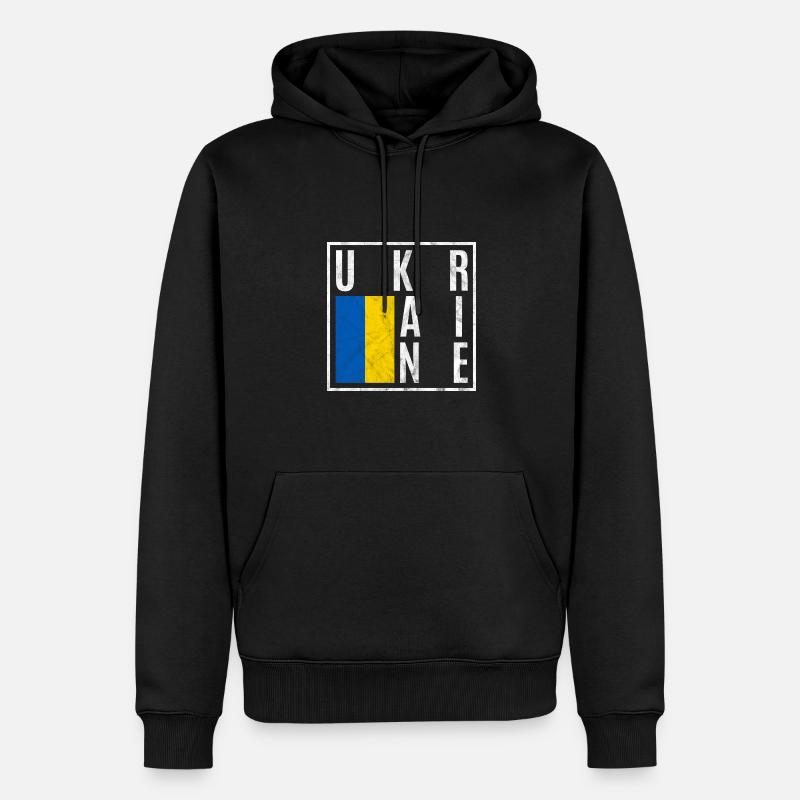 Ukraine - Sweat à capuche Premium bio Homme - noir