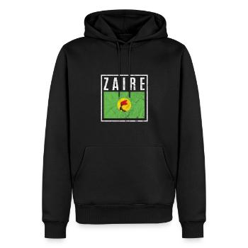 Zaire - Männer Premium Bio Hoodie - Schwarz - Vorne - Nico (187cm)