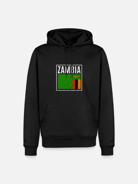 Zambia - Men’s Premium Organic Hoodie - black