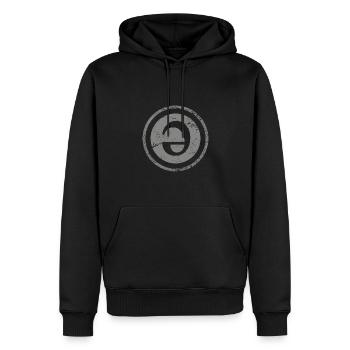 Vintage Schwa Artwork - Men’s Premium Organic Hoodie - black - Front - Nico (187cm)