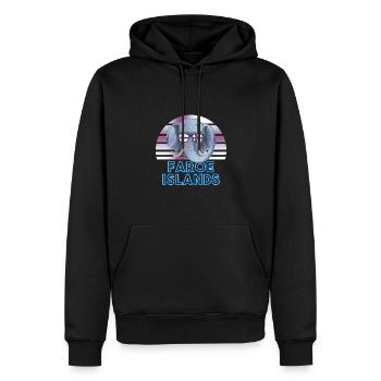 Féroé (îles) - Sweat à capuche Premium bio Homme - noir - Devant - Nico (187cm)