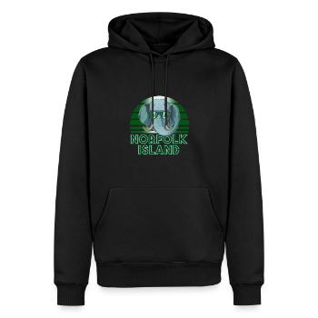 Île Norfolk - Sweat à capuche Premium bio Homme - noir - Devant - Nico (187cm)