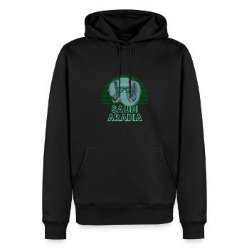 Saudi-Arabien - Männer Premium Bio Hoodie - Schwarz - Vorne - Nico (187cm)