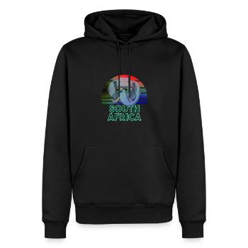 Südafrika - Männer Premium Bio Hoodie - Schwarz - Vorne - Nico (187cm)