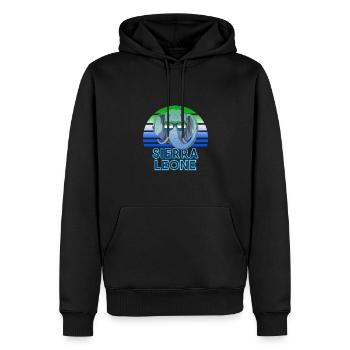 Sierra Leone - Männer Premium Bio Hoodie - Schwarz - Vorne - Nico (187cm)