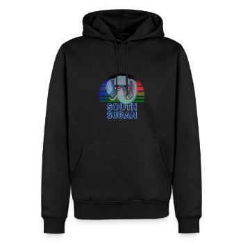 Südsudan - Männer Premium Bio Hoodie - Schwarz - Vorne - Nico (187cm)