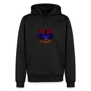 Arménie - Sweat à capuche Premium bio Homme - noir - Devant - Nico (187cm)