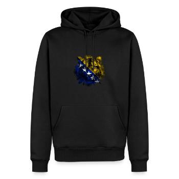 Bosnie-Herzégovine - Sweat à capuche Premium bio Homme - noir - Devant - Nico (187cm)