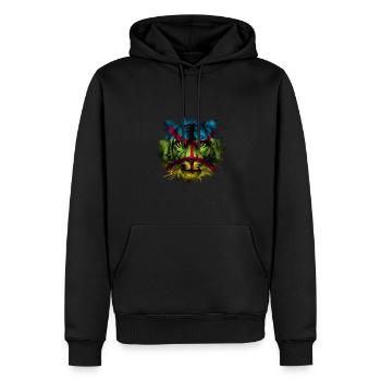 Amazigh - Männer Premium Bio Hoodie - Schwarz - Vorne - Nico (187cm)