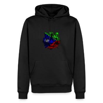 Baloutchistan - Sweat à capuche Premium bio Homme - noir - Devant - Nico (187cm)