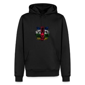 République centrafricaine - Sweat à capuche Premium bio Homme - noir - Devant - Nico (187cm)