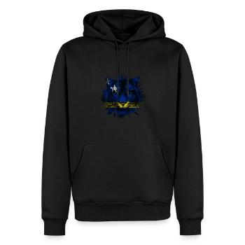 Curaçao - Männer Premium Bio Hoodie - Schwarz - Vorne - Nico (187cm)