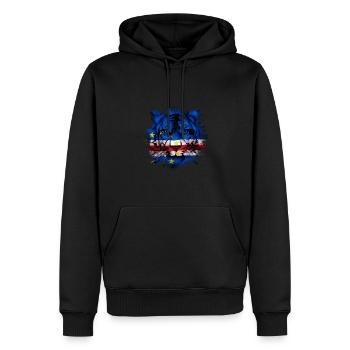 Kap Verde - Männer Premium Bio Hoodie - Schwarz - Vorne - Nico (187cm)