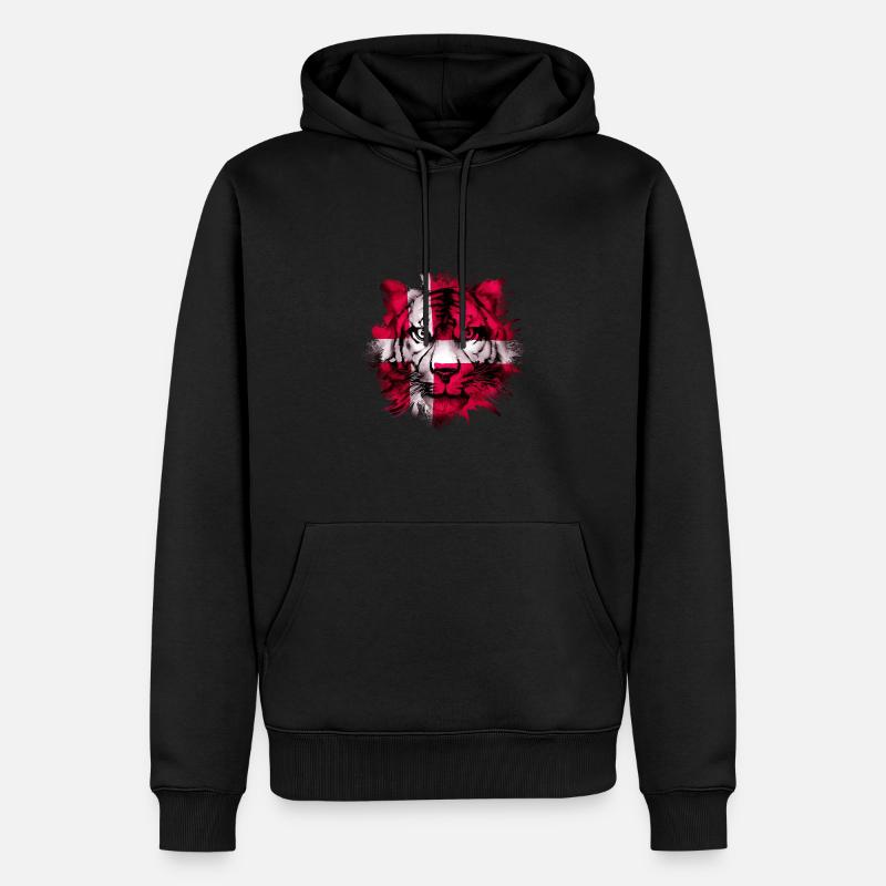 Dänemark - Männer Premium Bio Hoodie - Schwarz