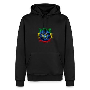 Éthiopie - Sweat à capuche Premium bio Homme - noir - Devant - Nico (187cm)