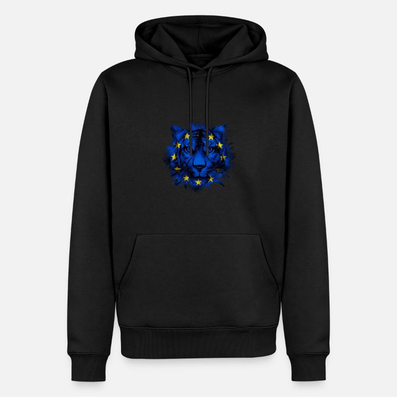 Union européenne - Sweat à capuche Premium bio Homme - noir