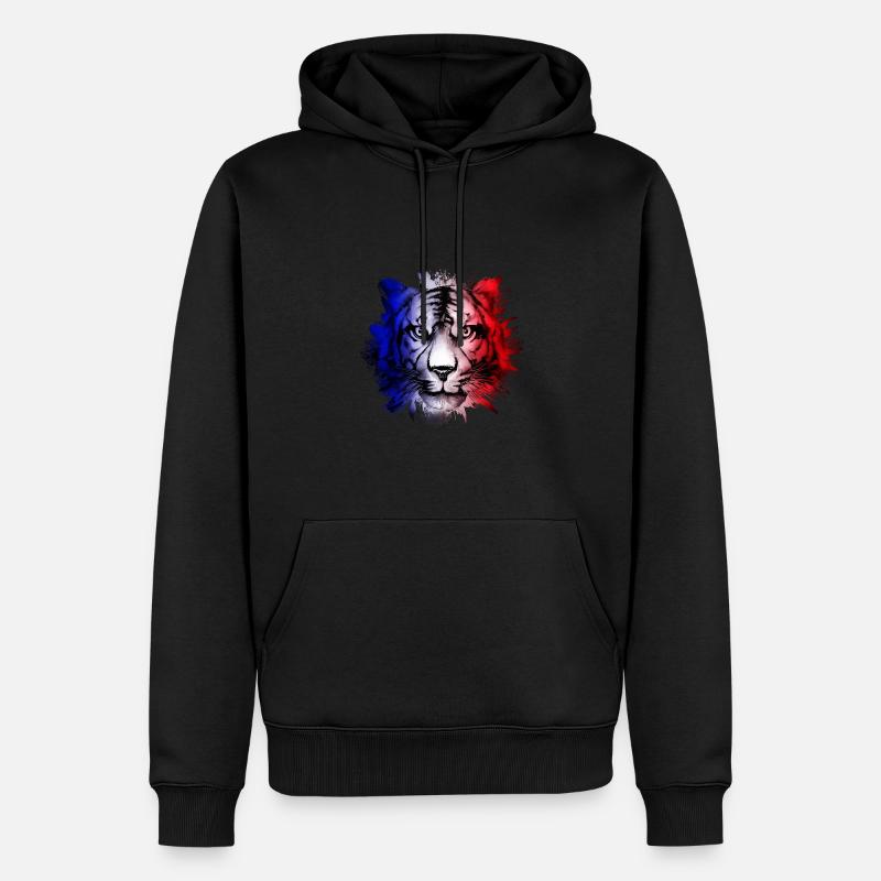 Frankreich - Männer Premium Bio Hoodie - Schwarz