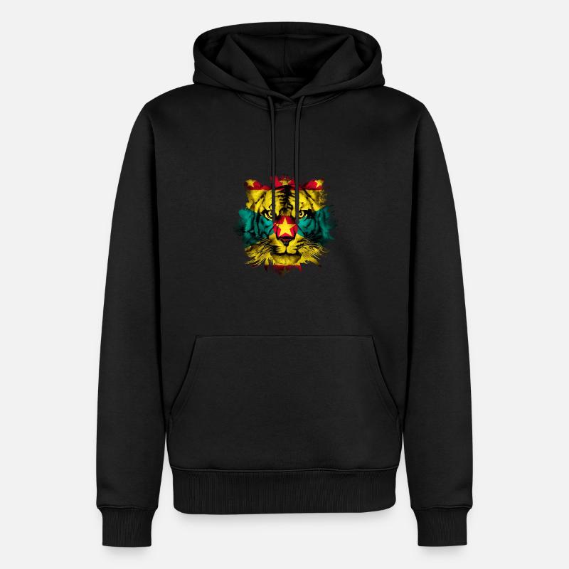 Grenada - Männer Premium Bio Hoodie - Schwarz