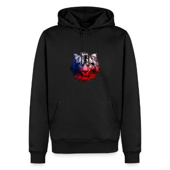 République tchèque - Sweat à capuche Premium bio Homme - noir - Devant - Nico (187cm)