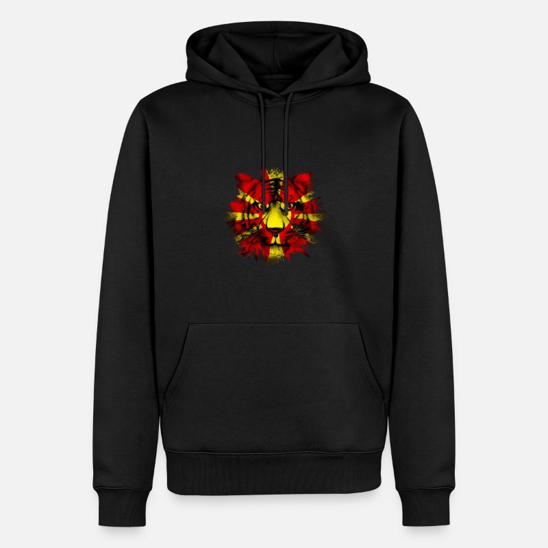 Mazedonien - Männer Premium Bio Hoodie - Schwarz