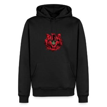 Marokko - Männer Premium Bio Hoodie - Schwarz - Vorne - Nico (187cm)