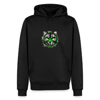 Padanie - Sweat à capuche Premium bio Homme - noir - Devant - Nico (187cm)